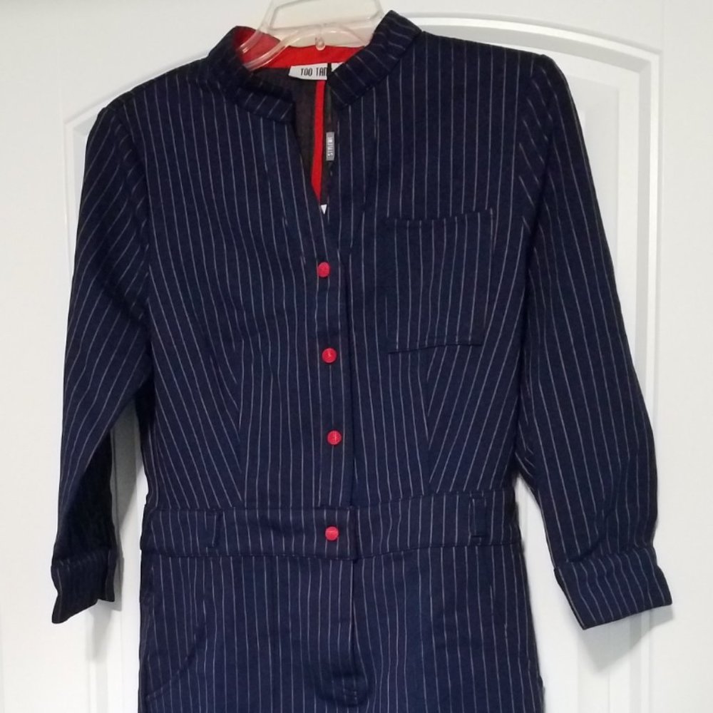 Too Tang, Midi, Dress, Size Large, Navy